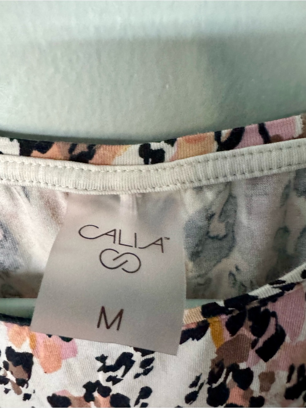 Calia Sleeveless Printed Tank Top in Cream, Pink & peach - Picture 5 of 6